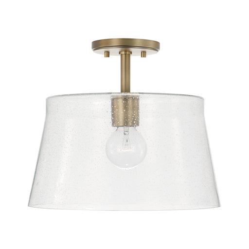 Baker One Light Pendant in Aged Brass