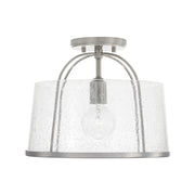Madison One Light Semi-Flush Mount in Brushed Nickel