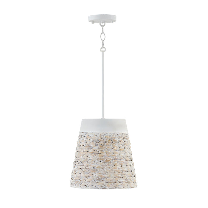 Tallulah One Light Pendant in Chalk Wash