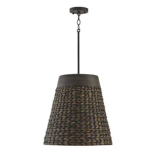 Tallulah Four Light Pendant in Charcoal Wash