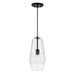 Dena One Light Pendant in Matte Black
