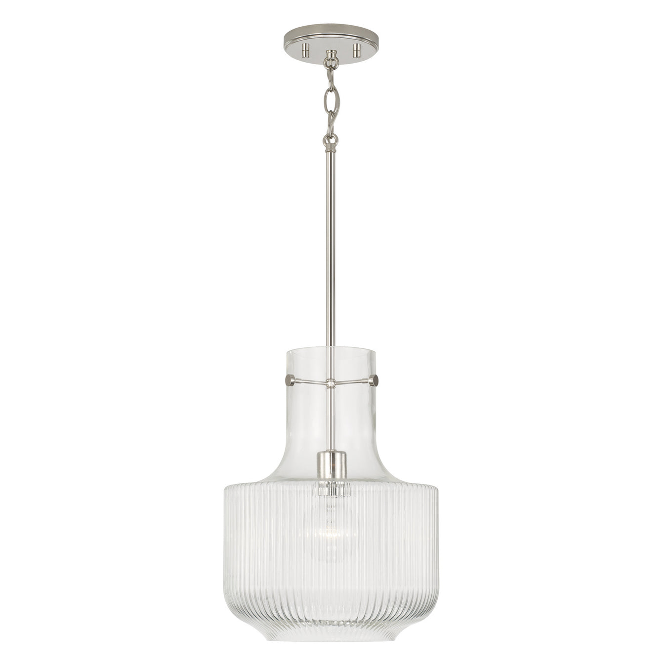 Nyla One Light Pendant in Polished Nickel