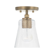 Baker One Light Pendant in Aged Brass