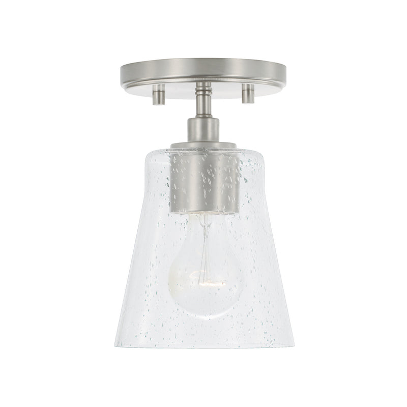 Baker One Light Pendant in Brushed Nickel