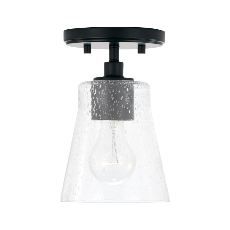 Baker One Light Pendant in Matte Black
