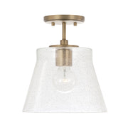 Baker One Light Pendant in Aged Brass