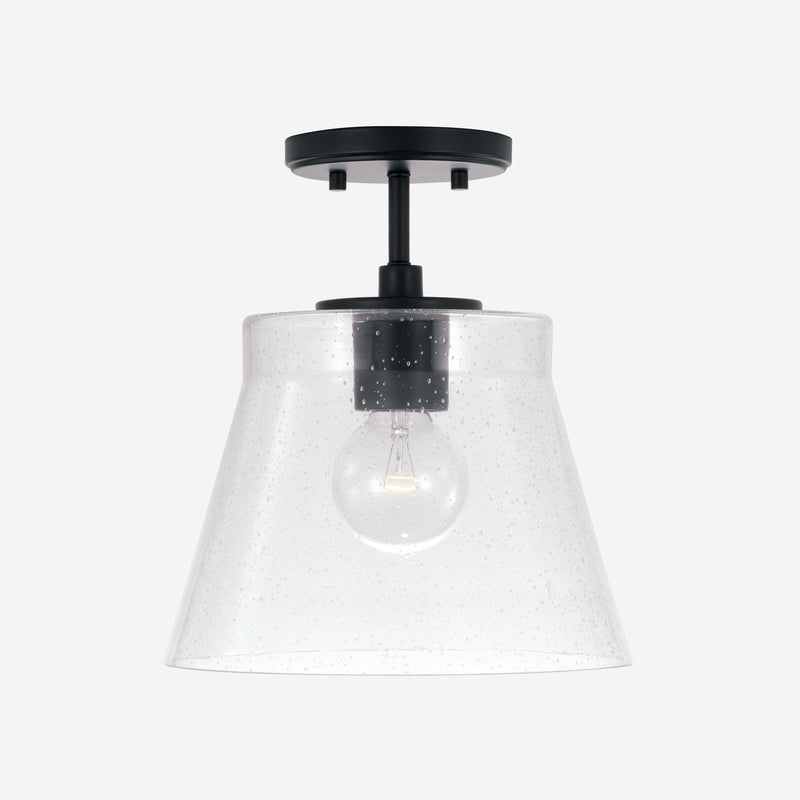 Baker One Light Pendant in Matte Black