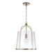 Madison One Light Pendant in Aged Brass