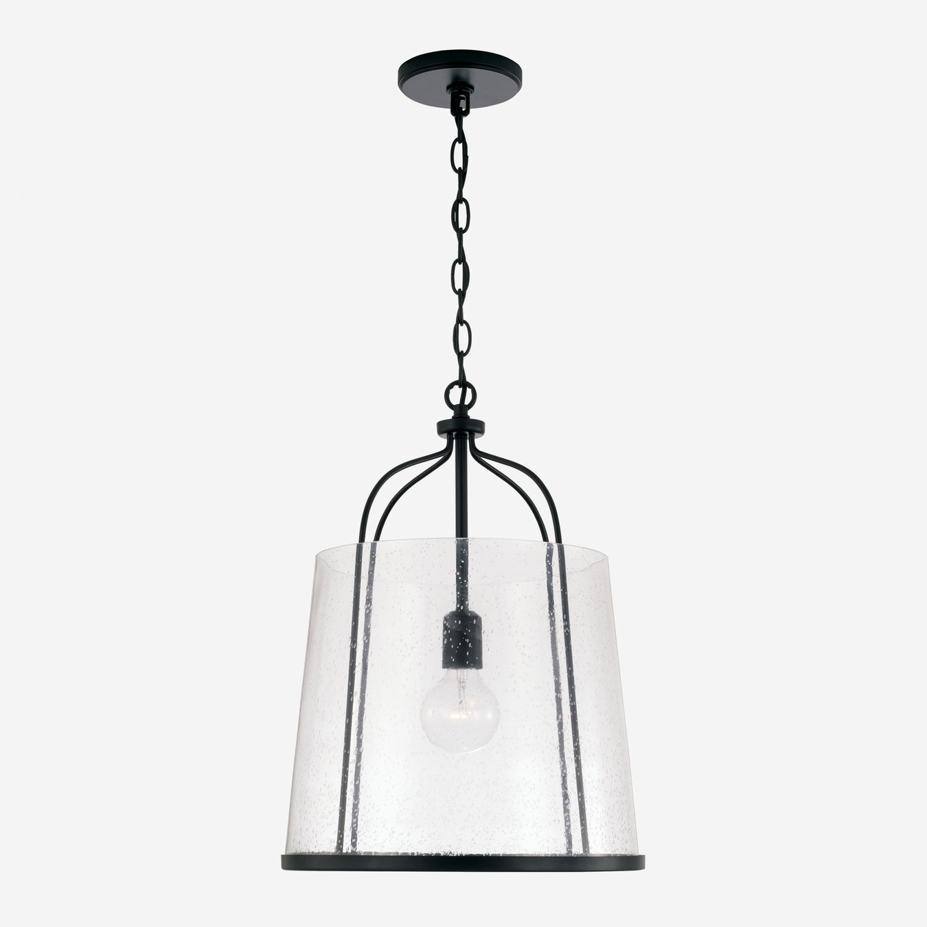 Madison One Light Pendant in Matte Black