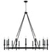 Ogden 16 Light Chandelier in Brushed Black Iron