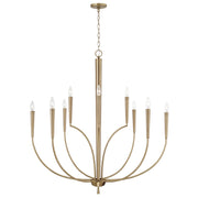 Holden Ten Light Chandelier in Aged Brass