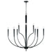 Holden Ten Light Chandelier in Matte Black