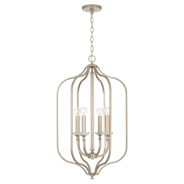 Breigh Four Light Foyer Pendant in Brushed Champagne