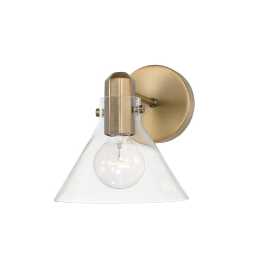 Greer One Light Wall Sconce in Aged Brass
