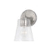 Baker One Light Wall Sconce in Brushed Nickel