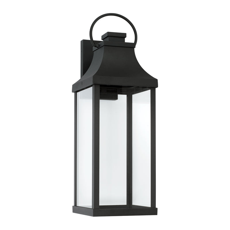 Bradford One Light Outdoor Wall Lantern in Black
