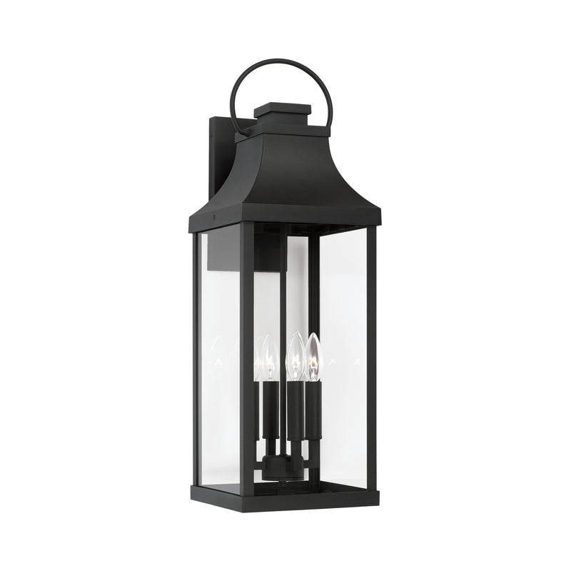 Bradford Four Light Outdoor Wall Lantern in Black