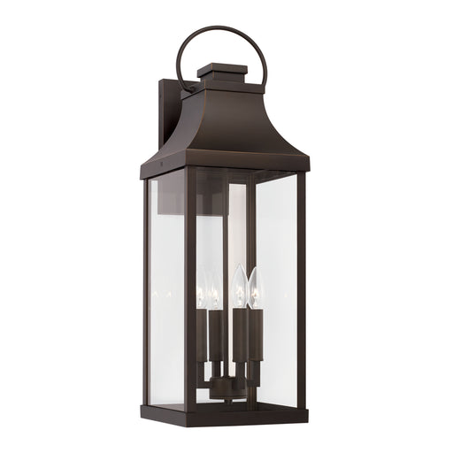 Bradford Four Light Outdoor Wall Lantern in Oiled Bronze