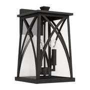 Marshall Three Light Outdoor Wall Lantern in Black