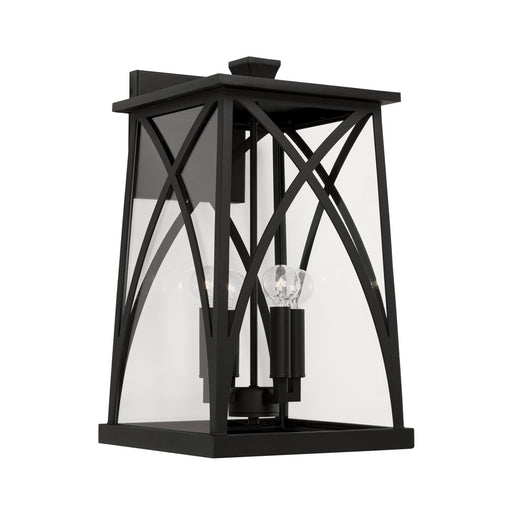 Marshall Four Light Outdoor Wall Lantern in Black