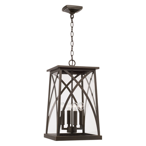 Marshall Four Light Outdoor Hanging Lantern in Oiled Bronze