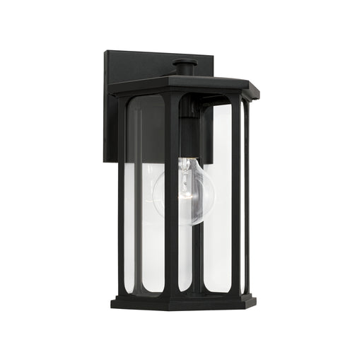 Walton One Light Outdoor Wall Lantern in Black