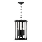 Walton Four Light Outdoor Hanging Lantern in Black