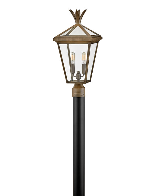 Palma Two Light Post Top or Pier Mount Lantern in Burnished Bronze by Hinkley Lighting