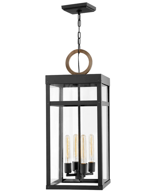 Porter LED Hanging Lantern in Black by Hinkley Lighting