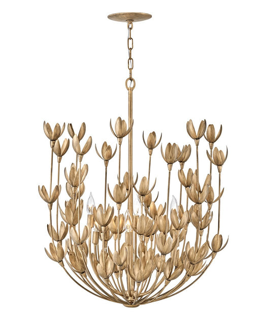 Flora Six Light Chandelier in Burnished Gold by Hinkley Lighting