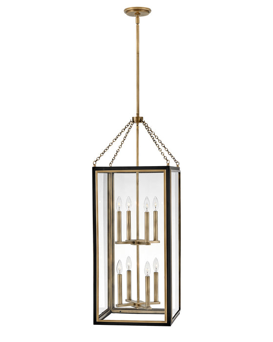 Shaw Eight Light Chandelier in Black by Hinkley Lighting