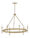 Tress Six Light Chandelier in Champagne Gold by Hinkley Lighting
