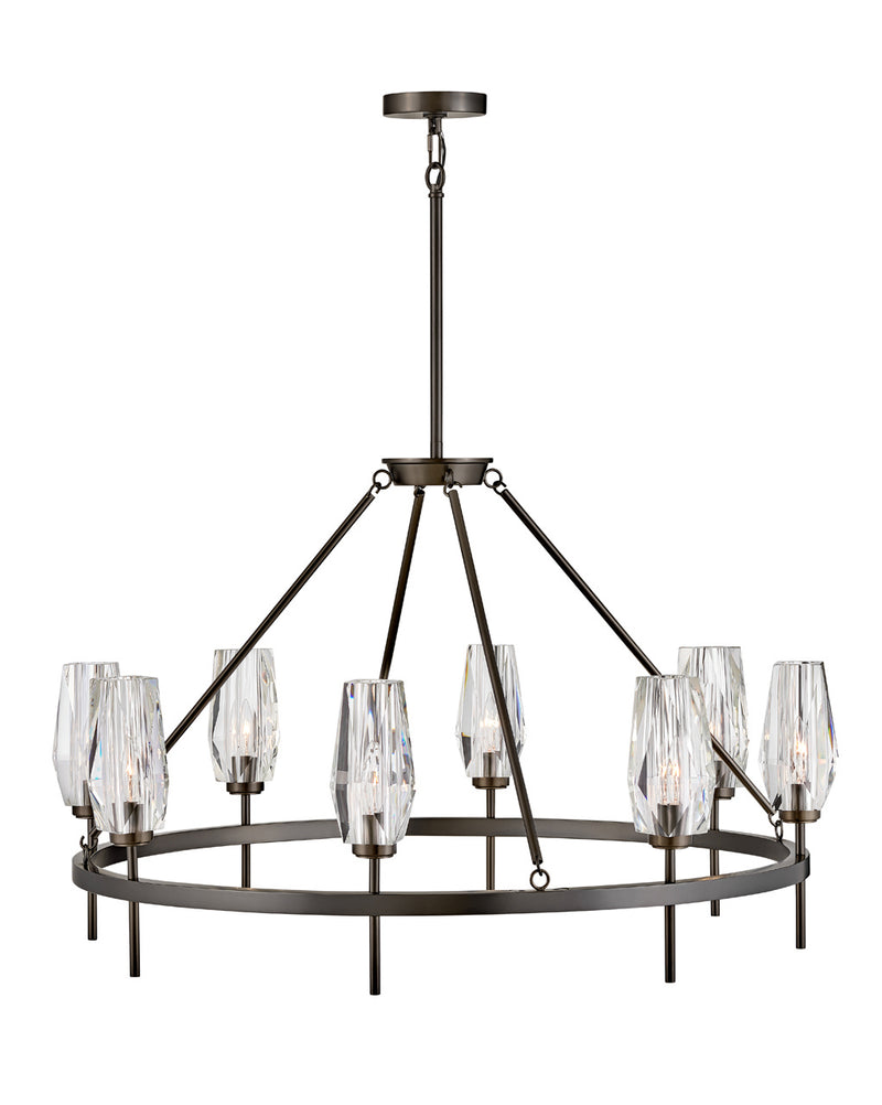 Ana Eight Light Chandelier in Black Oxide by Hinkley Lighting