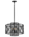 Nikko Four Light Pendant in Black by Hinkley Lighting
