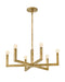 Ezra Six Light Chandelier in Heritage Brass by Hinkley Lighting