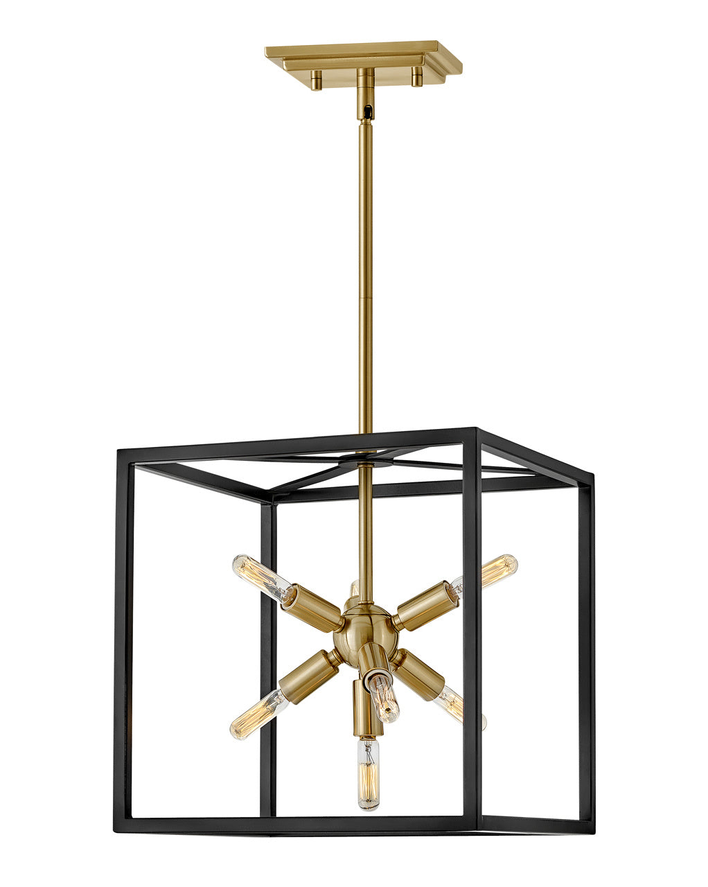 Aros Seven Light Pendant in Black by Hinkley Lighting