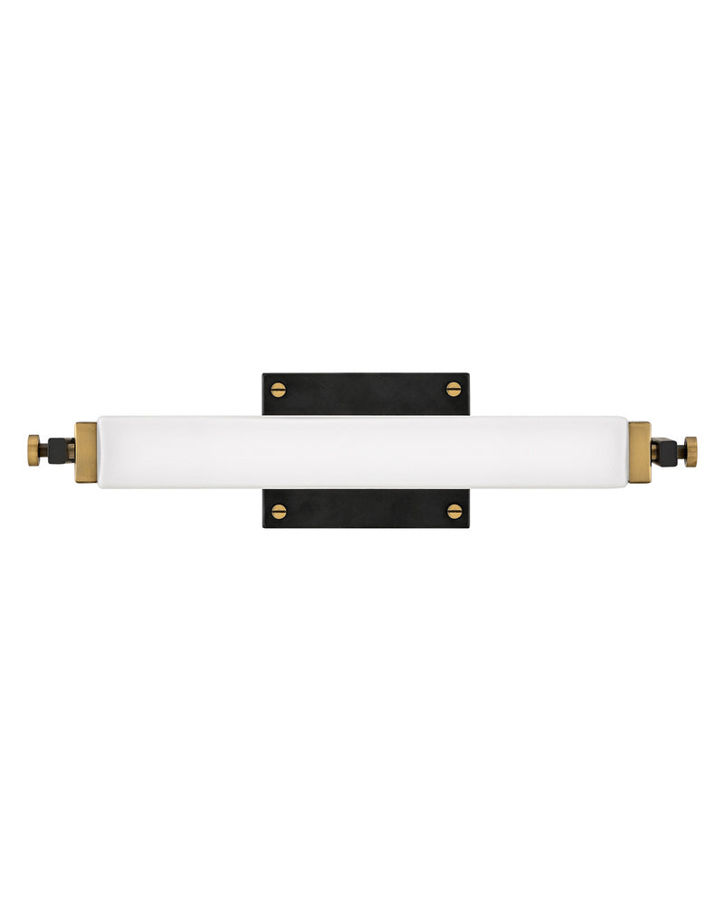 Rollins LED Wall Sconce in Black with Heritage Brass accents by Hinkley Lighting