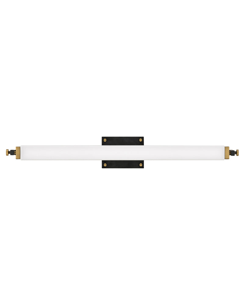Rollins LED Wall Sconce in Black with Heritage Brass accents by Hinkley Lighting