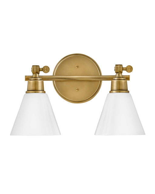 Arti Two Light Vanity in Heritage Brass by Hinkley Lighting