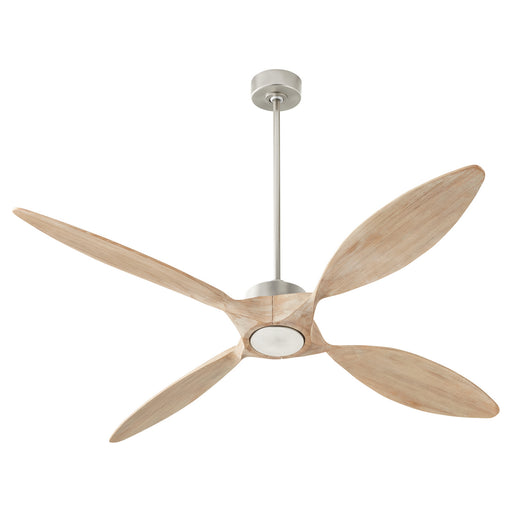 Papillon Soft Contemporary Ceiling Fan in Satin Nickel