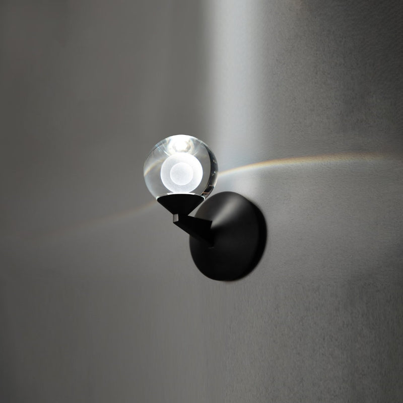 Double Bubble LED Wall Sconce in Black
