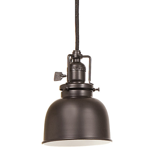 Central Park 1-Light Pendant with 5" Metal Shade in Oil rubbed bronze