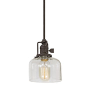 Central Park 1-Light Wrenley Pendant with 5" Glass Shade in Oil rubbed bronze