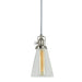Central Park 1-Light Pendant with 4.75" Glass Shade in Polished Nickel