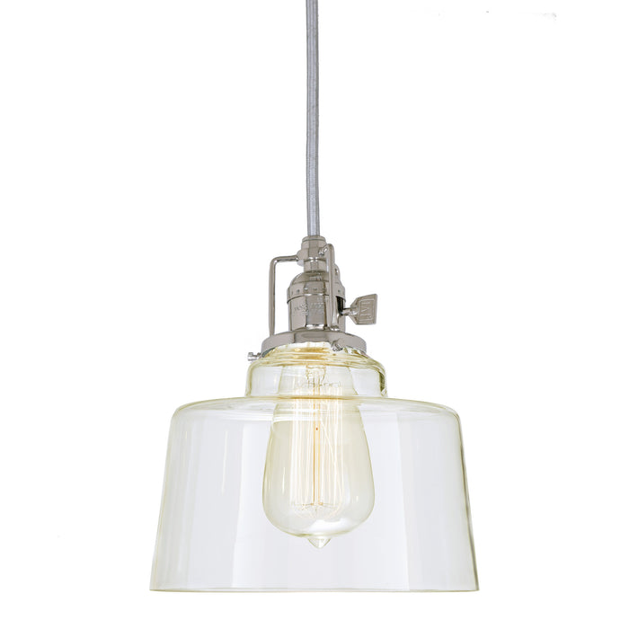 Central Park 1-Light Raya Pendant in Polished Nickel