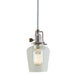 Central Park 1-Light Pendant with 4" Glass Shade in Polished Nickel