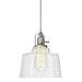 Central Park 1-Light Raya Pendant in Satin Nickel