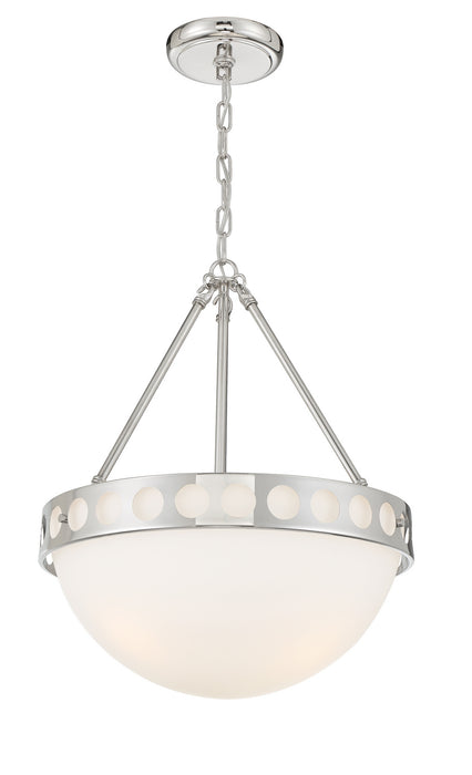 Kirby 3-Light Chandelier in Polished Nickel by Crystorama - MPN KIR-B8105-PN