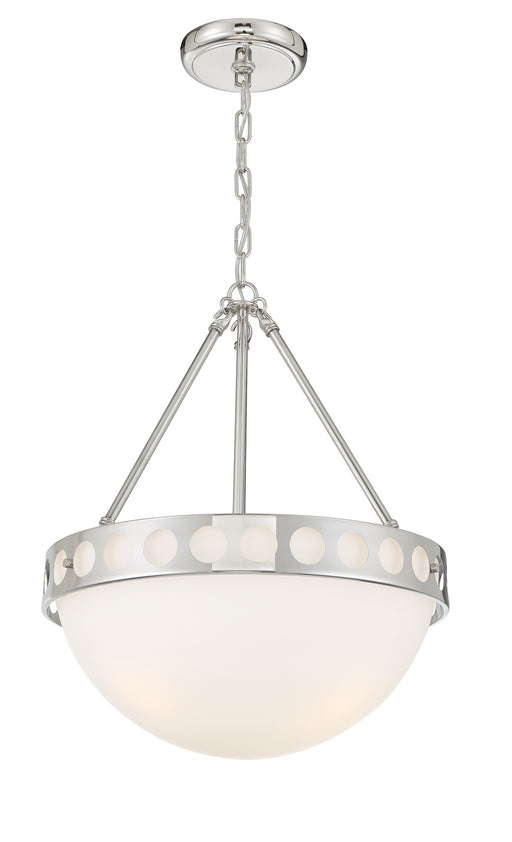 Kirby 3-Light Chandelier in Polished Nickel by Crystorama - MPN KIR-B8105-PN