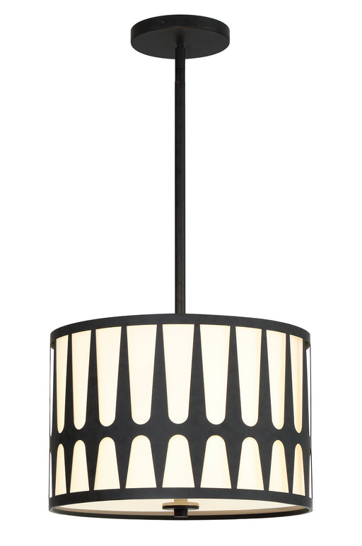 Royston 3-Light Pendant in Black by Crystorama - MPN ROY-803-BK